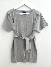 EXPRESS Gray Knit Tie Front Dress Shift Dolman Stretch Lined Size XS