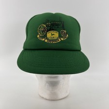Vintage 1980  s John Deere Hat 150 Years 1837-1987 Mesh Trucker Hat Yupoong Snap