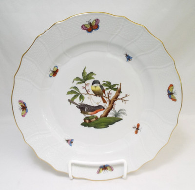 Herend ROTHSCHILD BIRD Dinner Plate EXCELLENT Jewelry 1524 RO Motif 2 B