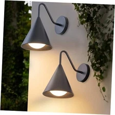 Outdoor Wall Lights 2 Packs, Dark Sky Integrated LED Porch Wall Sconce, 10.6"H