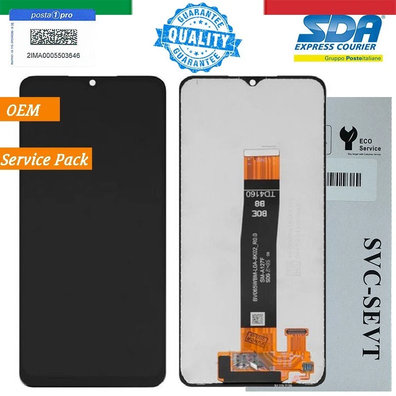 LCD SCHERMO DISPLAY OEM VETRO TOUCH SCREEN SAMSUNG GALAXY A12 A127 SM-A127F