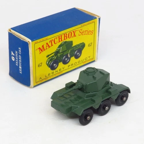 Matchbox - 67 Saladin Amoued Car V1 - 30 Tread BPW & D1 Box - Reg. Wheels Lesney