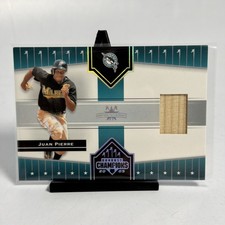 2005 Donruss Champions Juan Pierre game used bat Florida Marlins NM Card #153