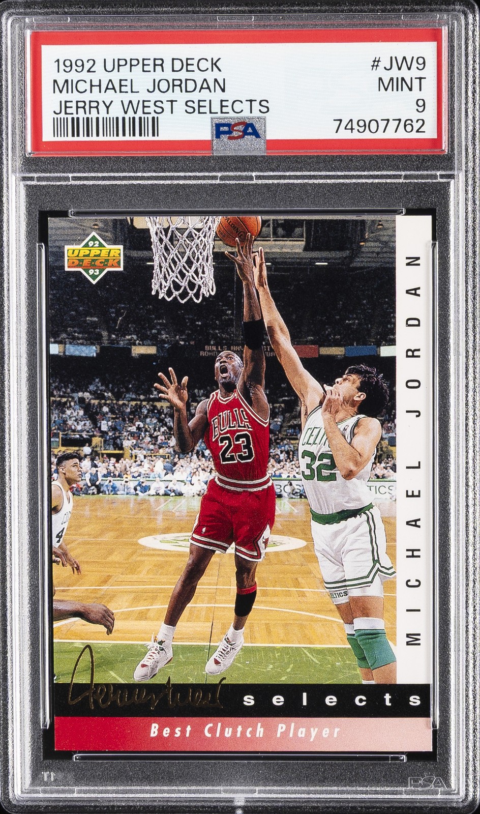 1992 UD JERRY WEST SELECTS #JW9 MICHAEL JORDAN PSA 9