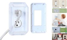 Baby Safety Electrical Outlet Cover Box Childproof Large Plug Transparent