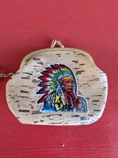 Vintage Coin Purse with Native American Indian Chief