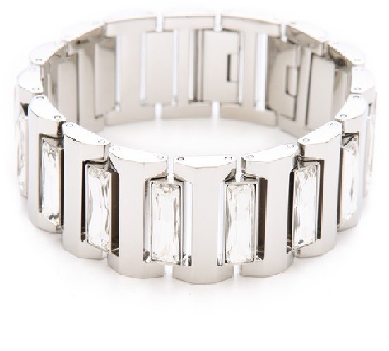 Michael Kors Silver and White Link Bracelet Watch Michael Kors main image 3