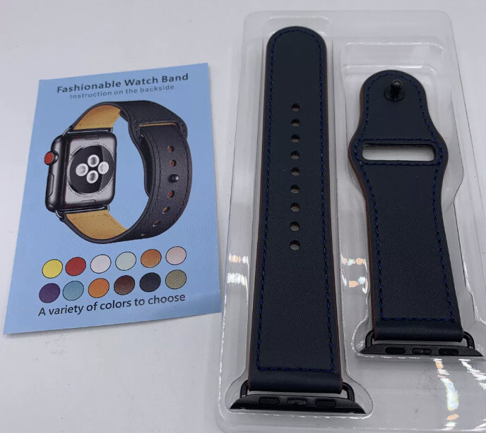 Apple Watch 42mm Genuine Leather Replacement Band for Series 1 2 3 iWatch Strap-image
