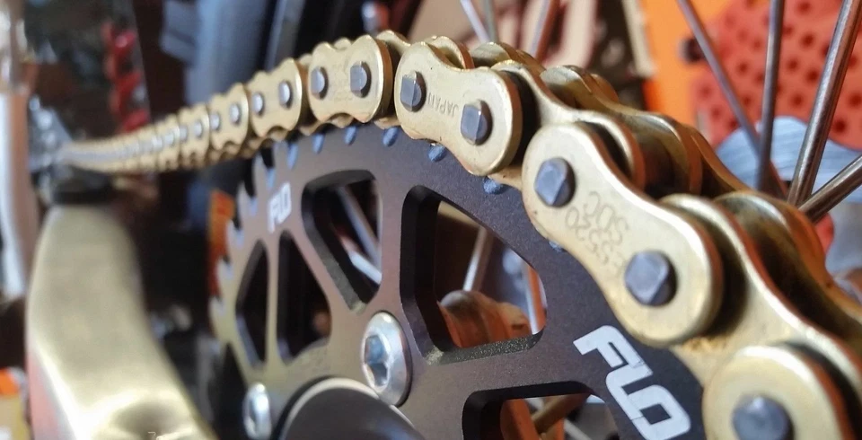 Junta tórica de cadena para moto de cross dorada resistente Oring 520 120 Flo Motorsports Foto 2 de 4