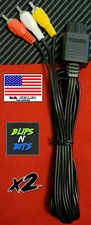 2pc Nintendo Super Nintendo SNES Nintendo 64 N64 GameCube 6ft AV Cable Cord Wire