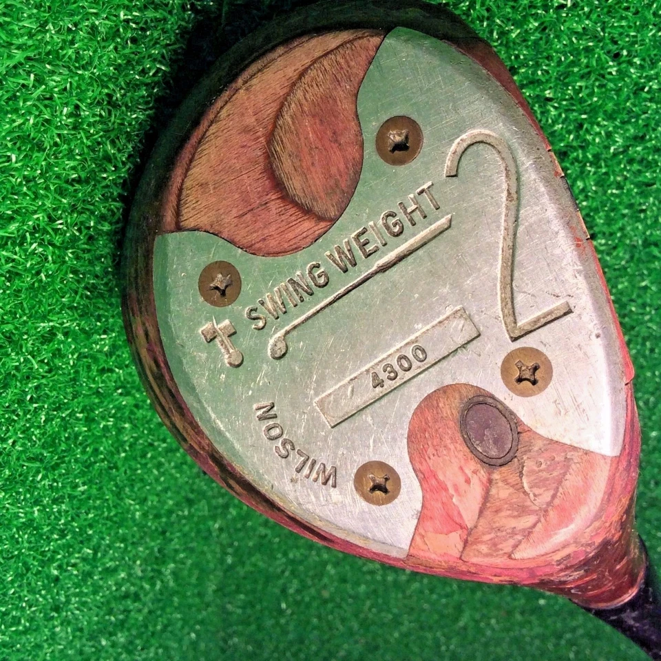复古 Wilson 2-Wood 4300 摇摆重量木头高尔夫球杆男式右手杆 Reg。 — 第 2/4 张图片