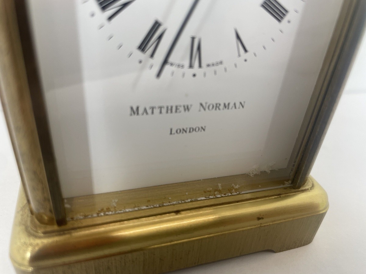 Matthew Norman London Brass Carriage Clock Swiss made Quartz Matthew Norman London Brass Carriage Clock Swiss made Quartz