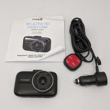 Type S Black Ultra HD 4K Video Recording Night Vision App Controlled Dash Cam