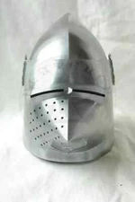 Medieval Bascinet Hounskull Helmet Pig Face Helmet Antique Armor Helmet