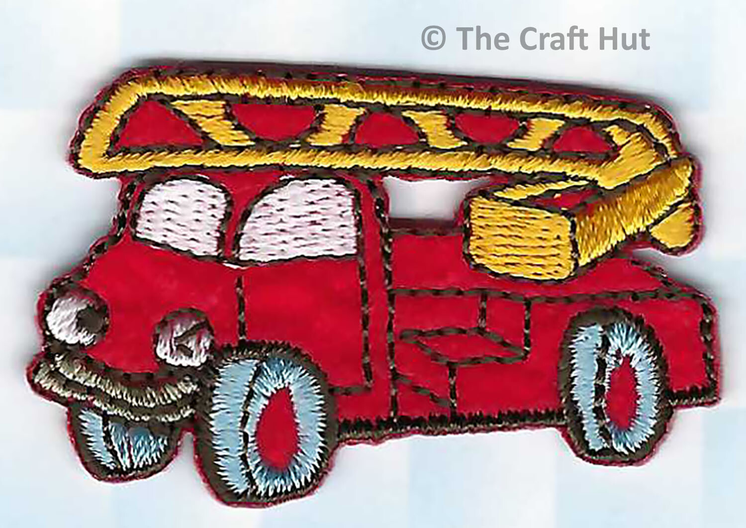 Sewing Iron or Sew On Motif Craft Factory Novelty Patch Fire Brigade Red New