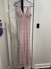 pink sequin formal dress