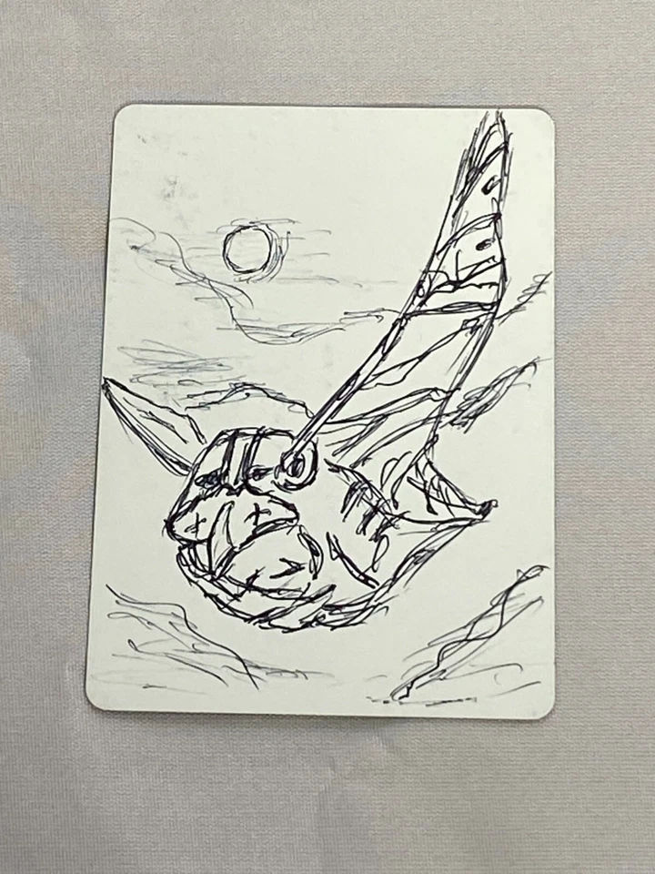 MTG Keldon Twilight Artist Proof Sketch and Signature Vohwinkel - Image 2 of 2