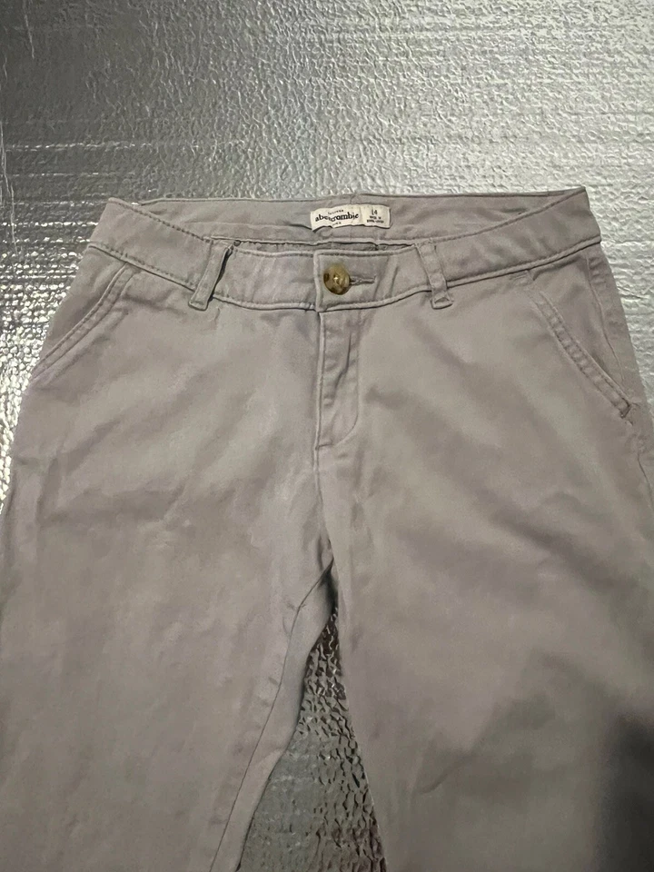Girls Khaki Pants Tan Stone sz 14 Abercrombie & Fitch Uniform Prep Trousers - Image 3 of 4