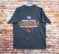 🔥 Quad Cities River Bandits Midwest League Champions 2013 Shirt Large L City