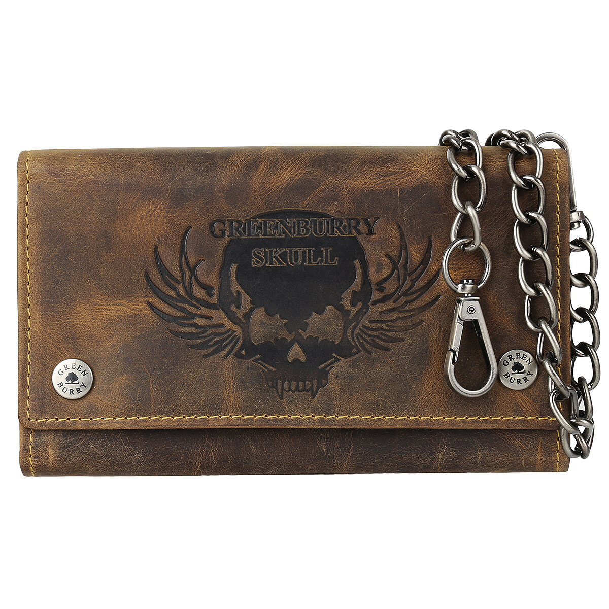 Винтажный RFID-датчик Greenburry для байкерского магазина mit Kette Geldbrse Geldbeutel BV-1820S 9890₽