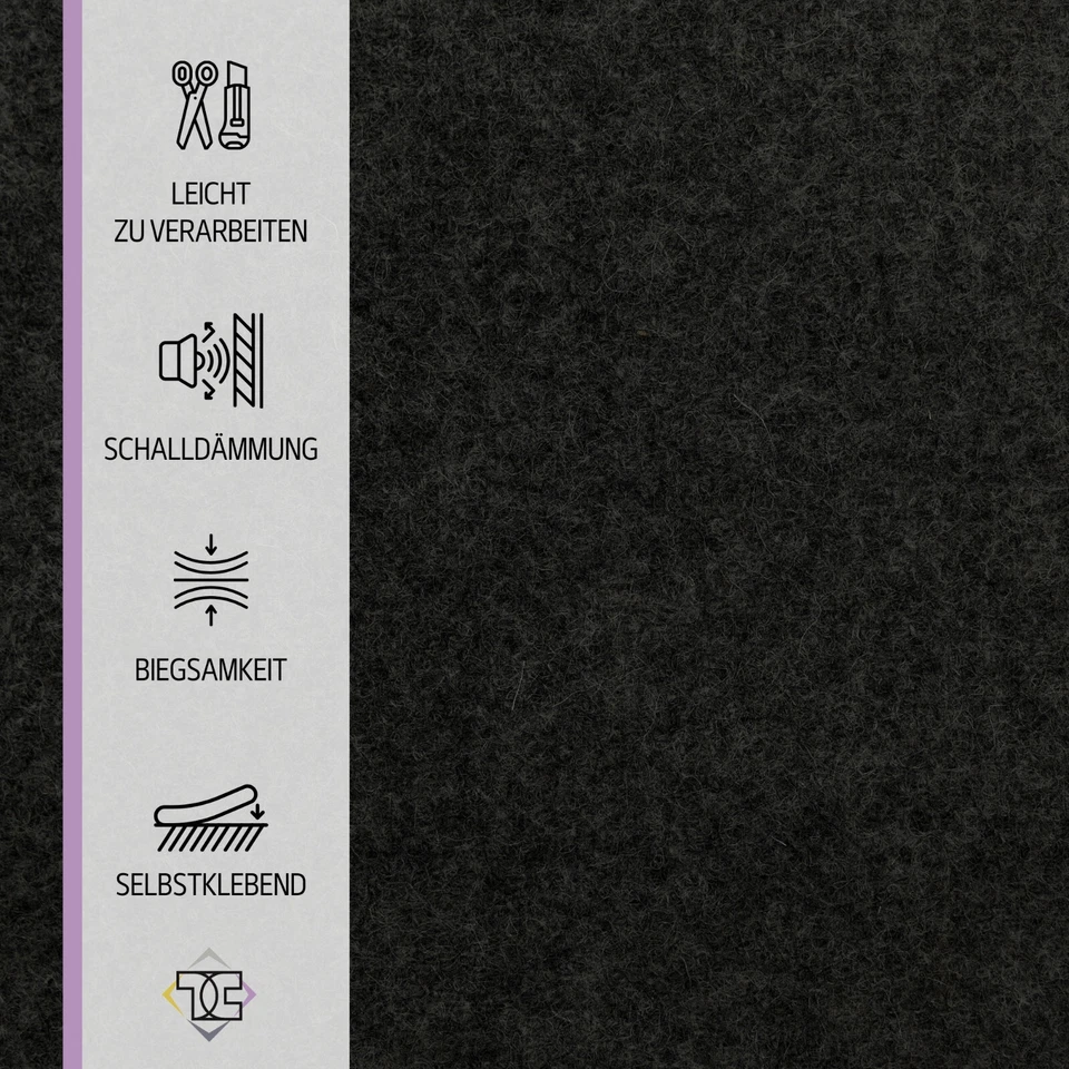 Filz SELBSTKLEBEND Filzstoff Meterware 1,50 m breit 3 mm stark Camper Nadelfilz - Bild 2 von 4