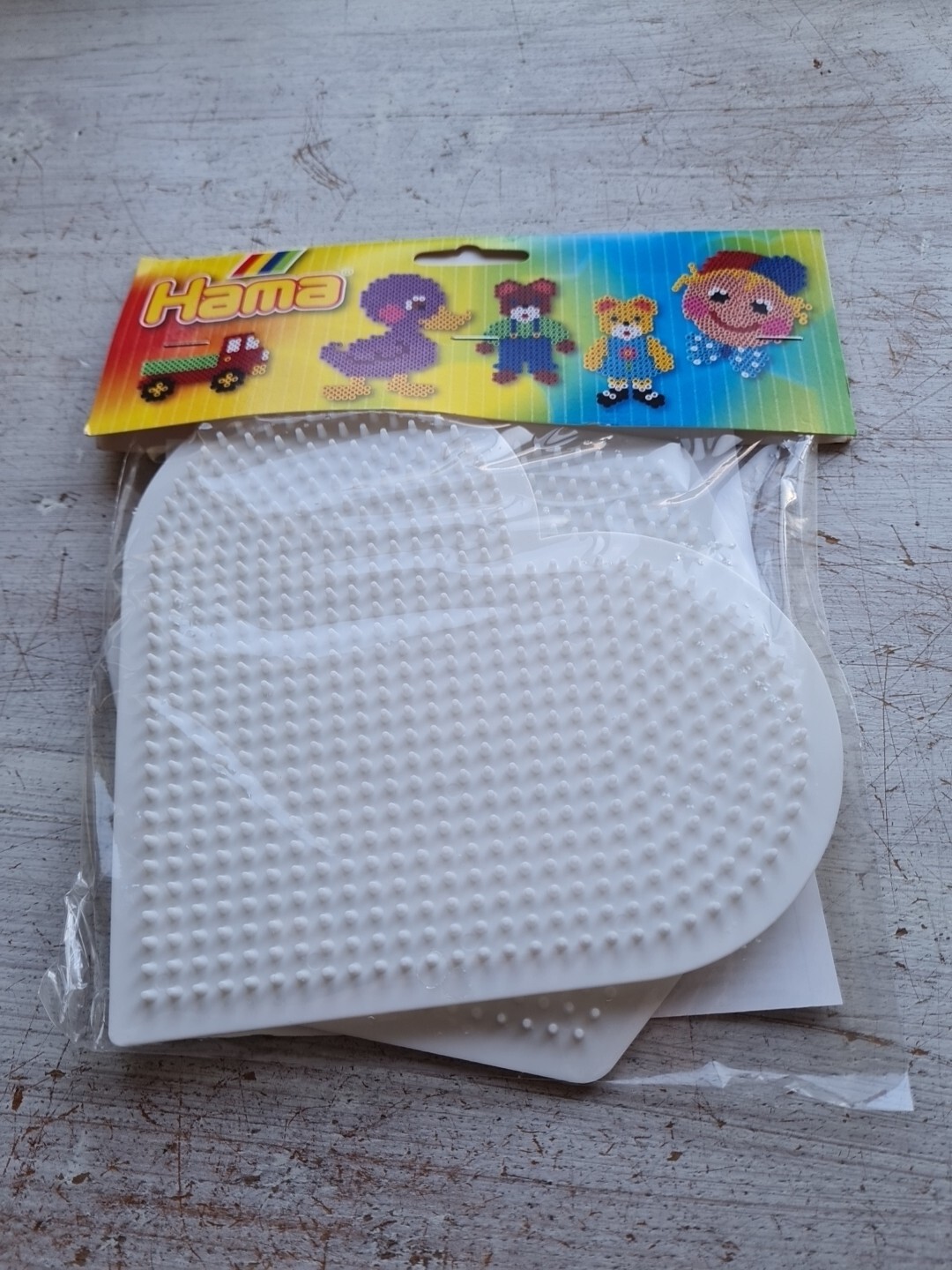 x 2 Large White Hama Beads Peg Boards Hexagon & Heart eBay