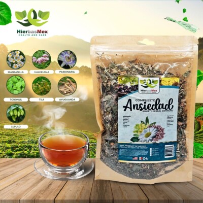 Ansiedad Compuesto Herbal 4 Onzas - HierbasMex Anxiety Herbal Compound
