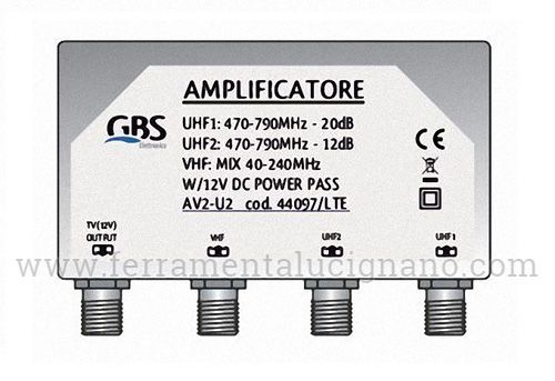AMPLIFICATORE TV DA PALO MIX UHF + VHF 1 USCITA PER ANTENNA DIGITALE TERRESTRE - Afbeelding 2 van 8