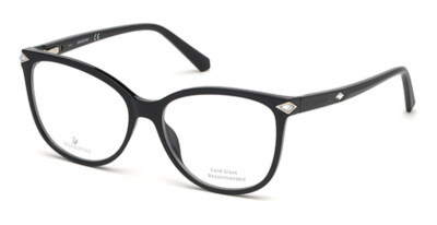 Swarovski SK5283 001 Black Plastic Big Eyeglasses Frame 54-15-140 SW5283 5283 RX