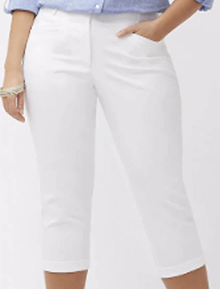 LANE BRYANT The Modernist Lena Crop Capri Work Play White Pants Plus Size 26 4X