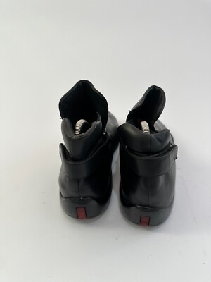 Prada Sport Black Leather Strap Ankle Boots Size 7 UK| 8 US | eBay