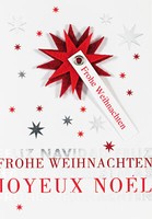 Weihnachten GlüCkwunschkarte Mit Umschlag Mehrsprachig Frohe Weihnachten