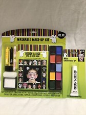 Halloween Make-Up Kit Washable Non-Toxic Design A Face Guide NIB 209J  Cream