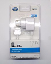 Sbs Travel Charger 90 240V 1000mA x Apple iPhone 4/4S iPod Touch/Nano Te0ats641