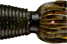 Smith Gary Yamamoto Baby FAT IKA 80mm Dark Pumpkin/Purple and Emerald Flake lure