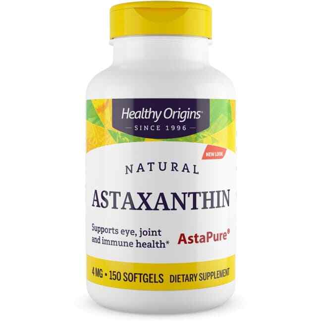 Природный астаксантин Healthy Origins 4 мг 150 гелевых капсул 5090₽