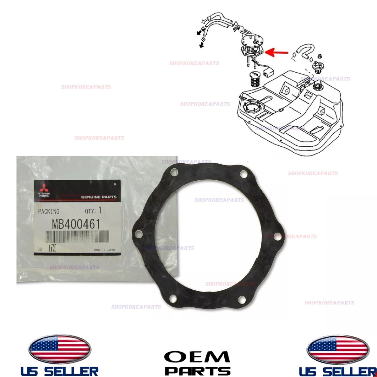 Mitsubishi Lancer Evolution Fuel Tank Sending Unit Gasket MB400461