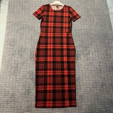 Ladies Shein Checked Maxi Body Con Dress / Size Large New ❤️