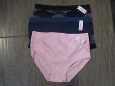 ASHLEY STEWART 3-PACK CAMOBOYSHORT / BLUE STRIPE PINK BRIEF PANTIES SIZE 14/16