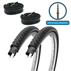 YunSCM 2er-Pack Faltbare 28 Zoll Fahrradreifen 28x1.50 700x38C Mantel 40-622 Und 2er-Pack 700C Schlauch AV48mm Ventil Kompatibel Bike 700x38C 38-622 700x40C Fahrrad 28 Zoll Reifen Schlauche