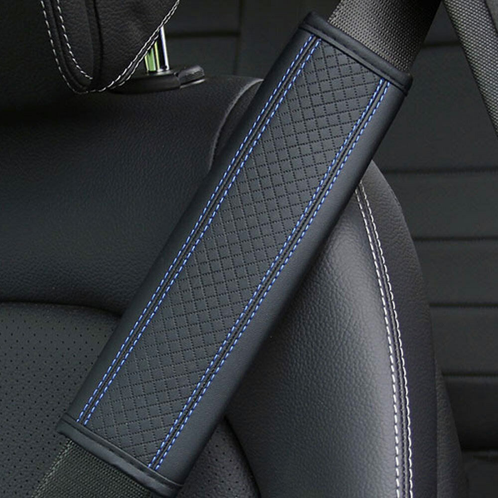 1x Blue Car Seat Belt Cover Pads Car Safety Cushion Covers Strap For