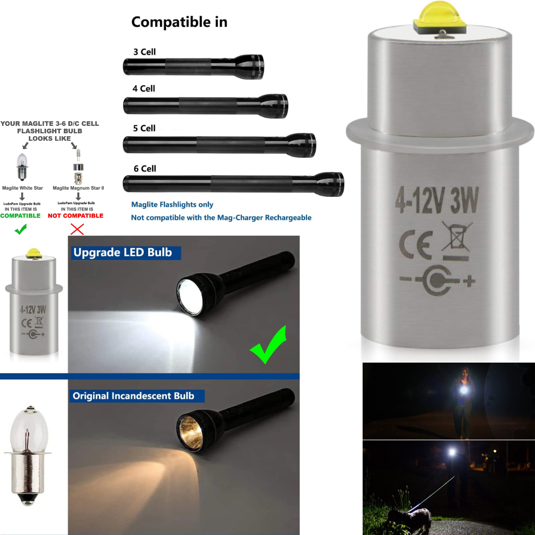 Maglite LED Conversion Kit CREE XPG3 Upgrade Bulb 3 4 5 6 Cell D/C