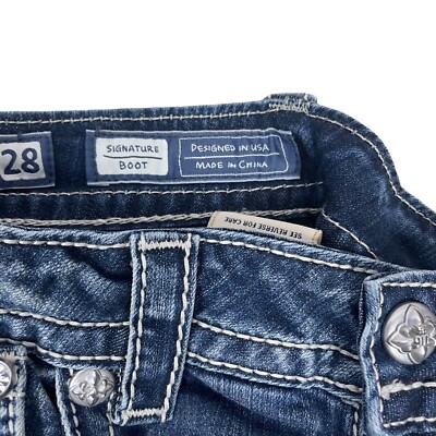 Jean Boot Cut Miss Me Signature Denim Bleu Foncé - Taille 25 X 33 - Neuf Sans étiquette