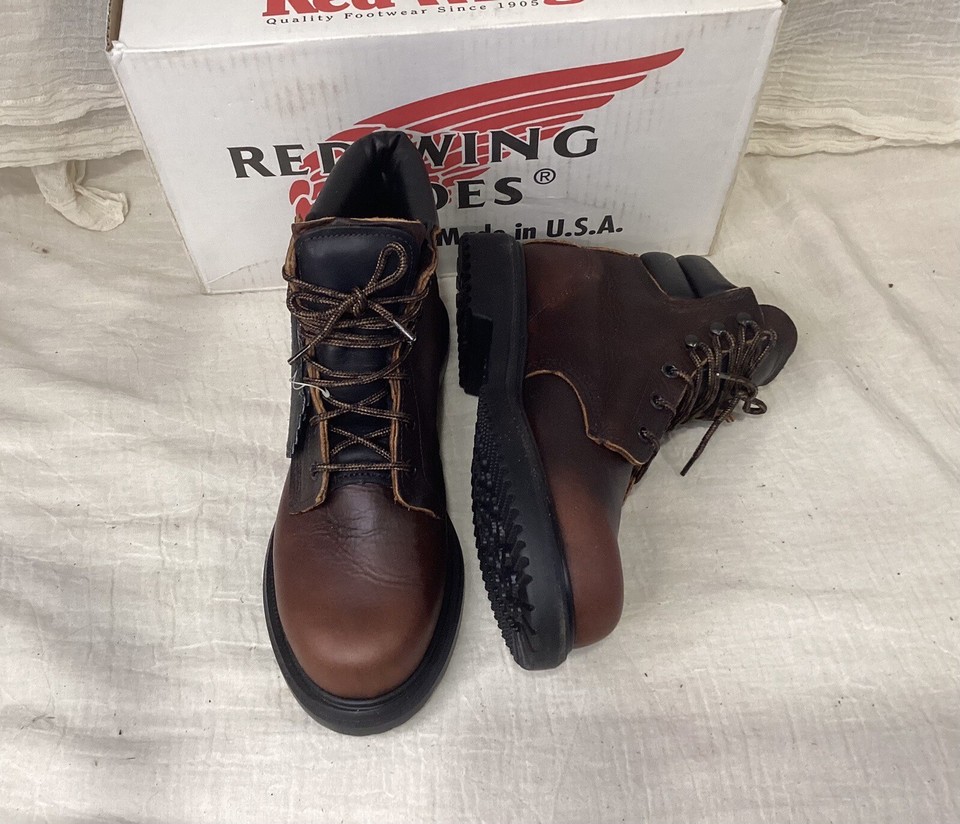GREAT RED WING Made in USA 1679 Brown Leather Women's Work Boots NEW in