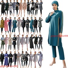 Women Muslim Swimwear Swim Hijab 3pcs Burkini Islamic Swimsuit Arab Beachwear