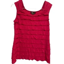 AB Studio Vintage Pink Layered Sleeveless Shell Top M (A-171)
