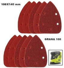 SET 10 DISCHI DI CARTA VETRATA A DELTA 100x140 mm GRANA 100 X LEVIGATRICE MOUSE