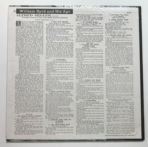 ALFRED DELLER: William Byrd and his Age (Vinyl LP Record Sealed) - Foto 2 di 4