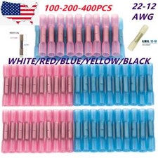 1000-50x Heat Shrink But Connector Waterproof Electrical Wire Marine Butt Splice