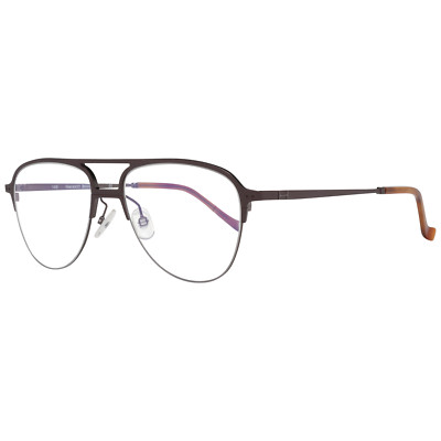 Hackett Bespoke Glasses Frames Men's Brown Half-Rim Blue Light Blocking HEB246 1